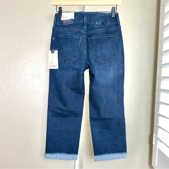 Women’s NYDJ Marilyn Straight Leg Cropped Jeans Lift + Tuck Technology Size 00 - Picture 3 of 10